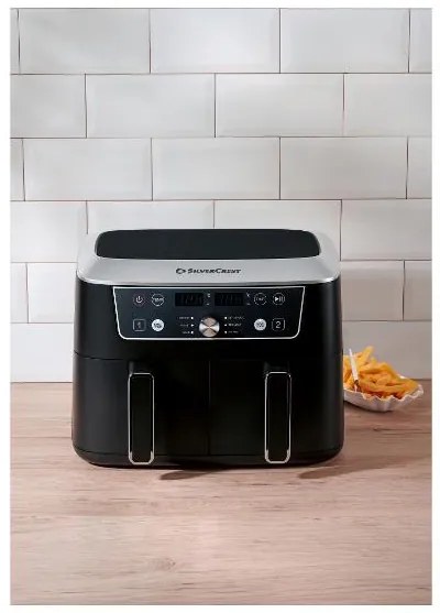 Silvercrest®  Dvojzónová teplovzdušná fritéza Shfdd 2600 B2  (100395850)