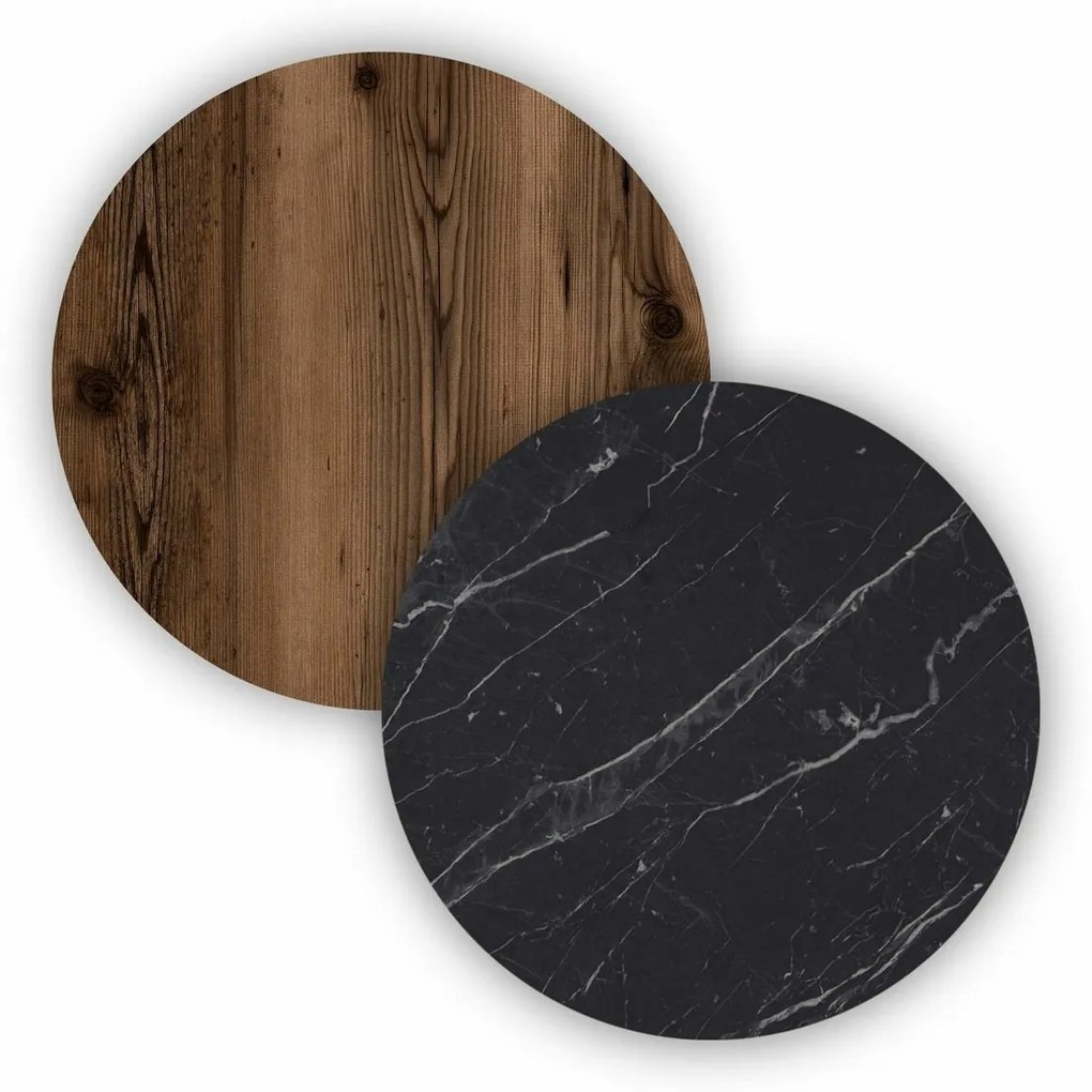 Skrinka Elite Walnut and Black Marble