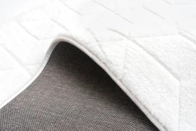 Koberec RABBIT 3D biely kruh