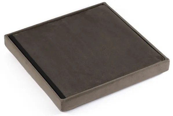 Skladacia taburetka L zamatová, hnedá