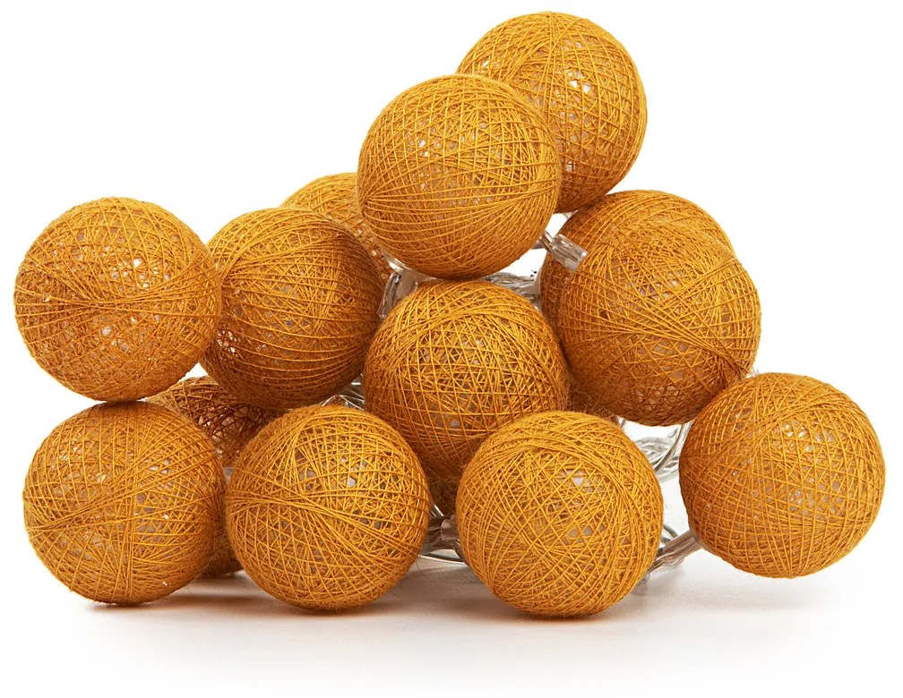 JJA Svietiace LED guličky Balls - Okrová