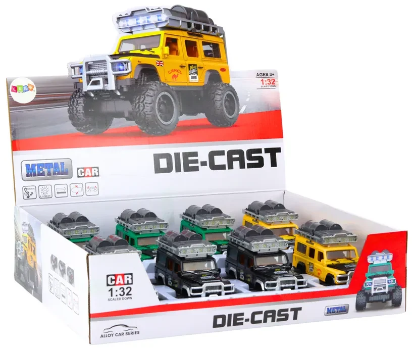 LEAN TOYS Auto Off-Road kovové 1:32, zvuky, svetlá