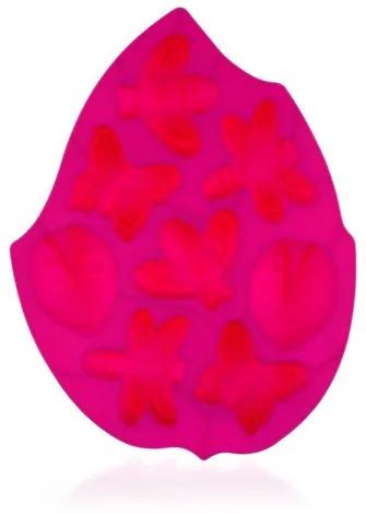 BANQUET Silikónová forma 8ks chrobáčiky 28x21x3,2 cm Culinaria pink 3120180P