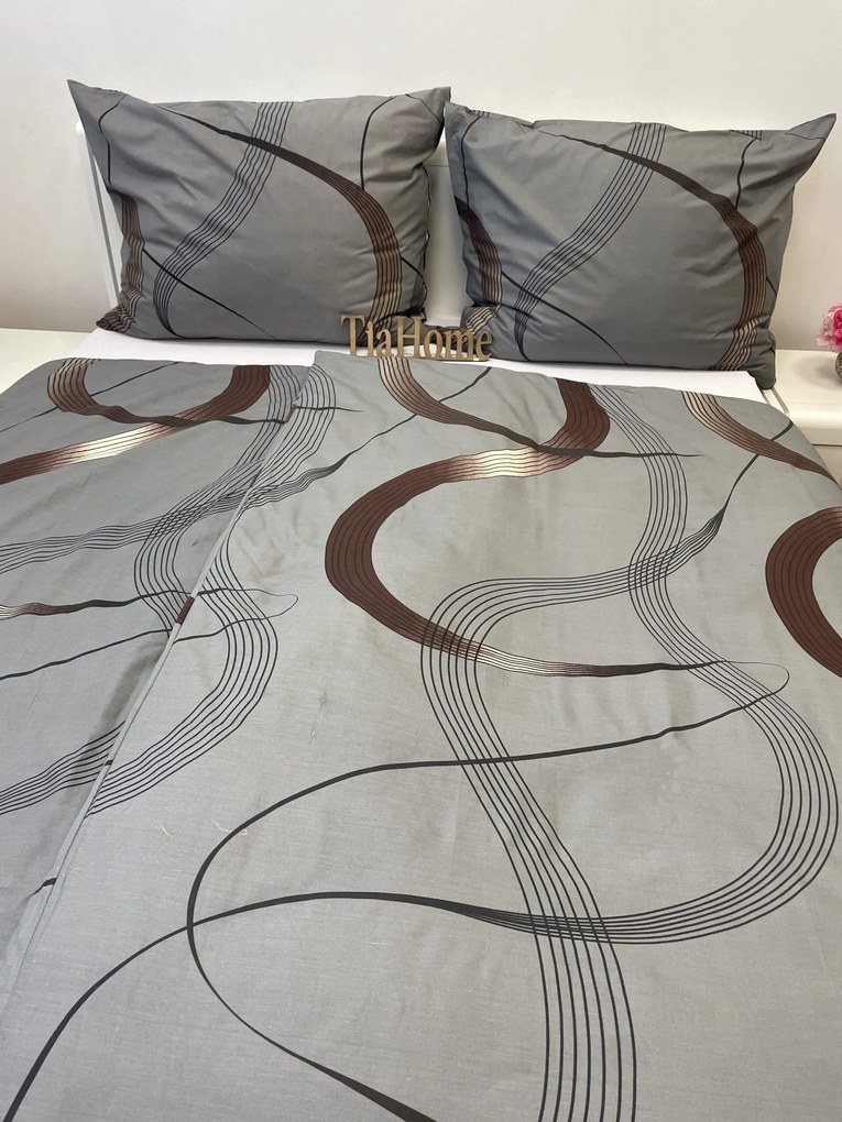 Obliečky bavlnené Gold Ribbon 200x140cm+90x70cm TiaHome