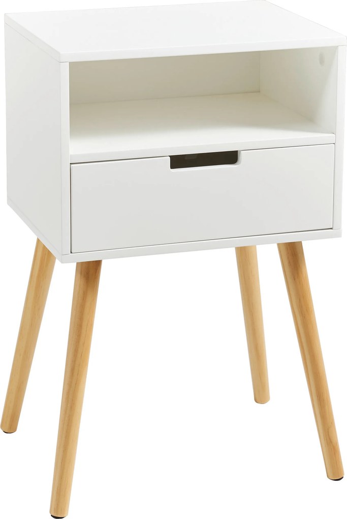 XXXLutz NOČNÝ STOLÍK, borovica, prírodná farba, biela, 40/63,5/30 cm Xora - Nočné stolíky - 007968017701
