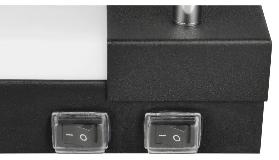 Matne čierne LED nástenné svietidlo Enrico – Trio