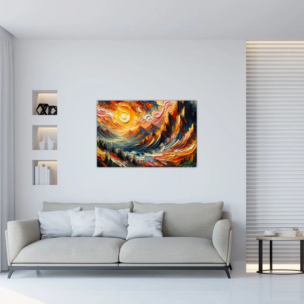 Obraz - Hory zalité slnkom (90x60 cm)