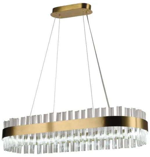 LED Stmievateľný krištáľový luster na lanku LED/45W/230V + diaľkové ovládanie