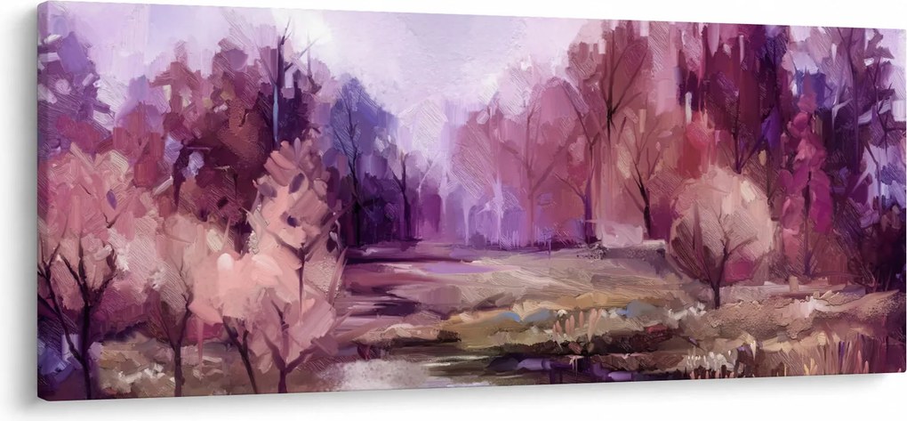 Obraz - Jesenná krajinomaľba (120x50 cm)