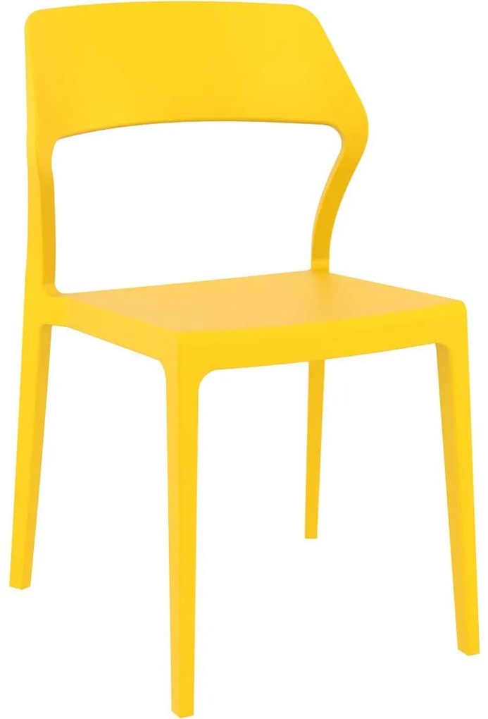 SNOW záhradná stolička bez podrúčok yellow