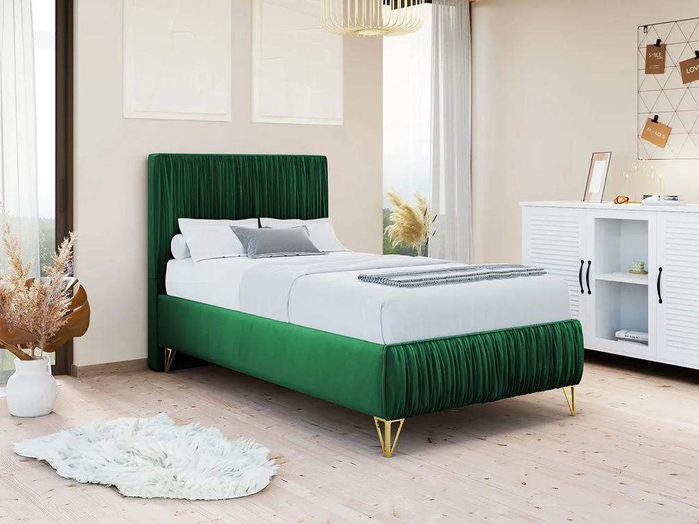 Jednolôžková posteľ Kottos I, Rozmer postele: 80x200, Farba: Amor Velvet 4321