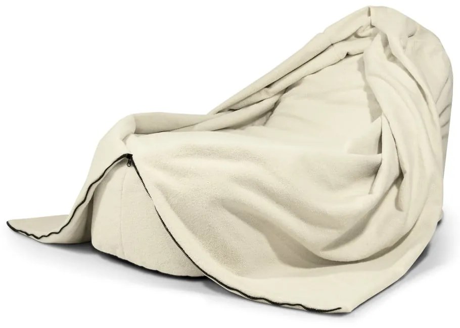 Hnedý detský sedací vak z textílie buklé Cocoon 120 – SLOWDOWN