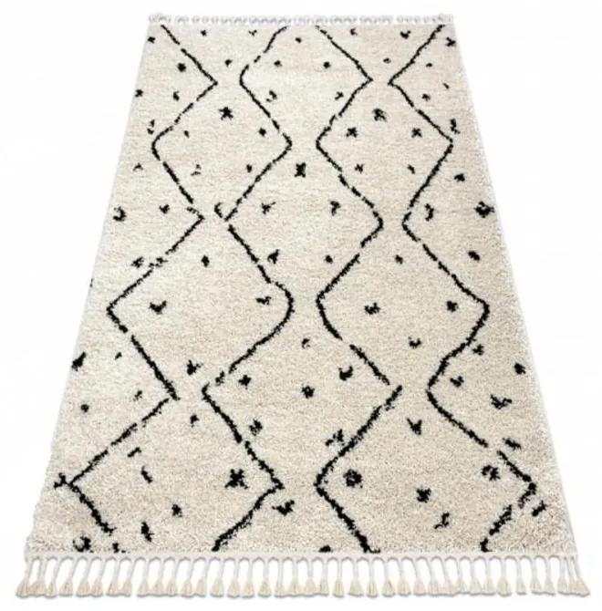 Kusový koberec Shaggy Tetuan krémový 160x220cm