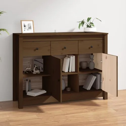 vidaXL Komoda medovo-hnedá 100x35x74 cm masívne borovicové drevo-