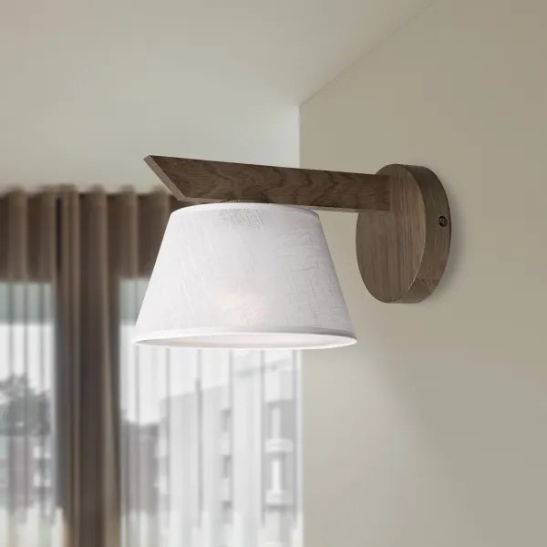 Brilagi - LED Nástenné svietidlo ANTHONY 1xE14/40W/230V dub orech/biela