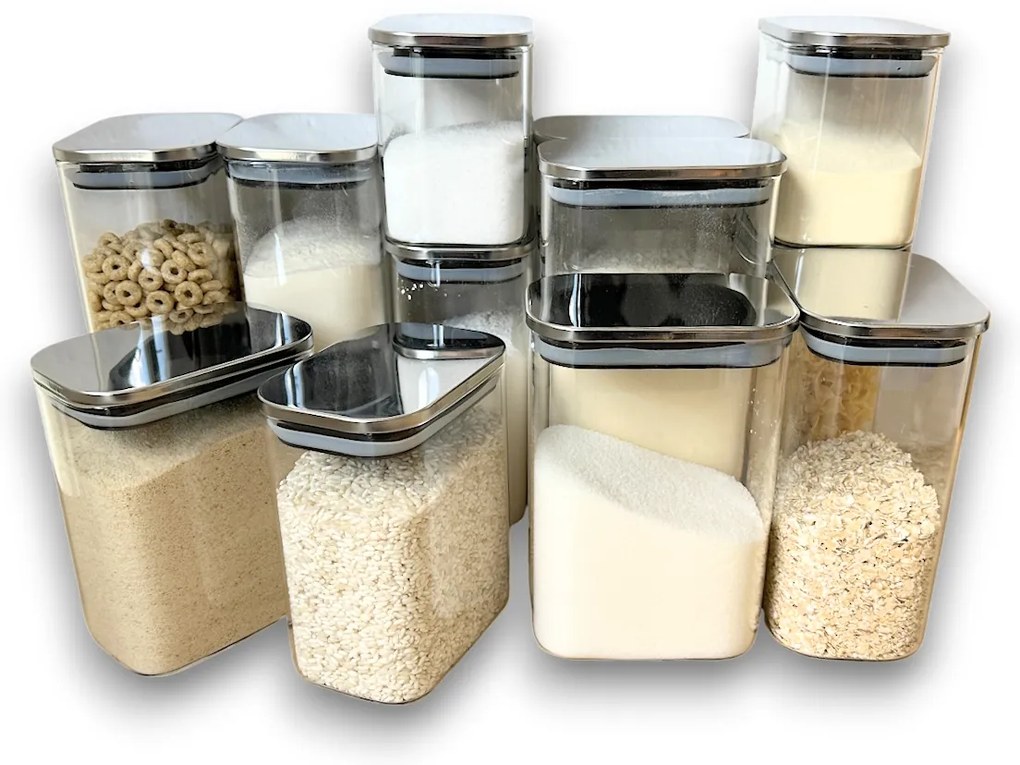 Arte Regal Sada 12ks sklenených dóz NEREZ, VIVO - 12ks