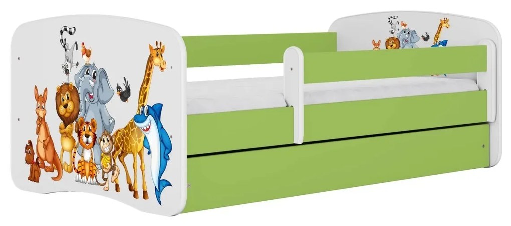 Dětská postel Babydreams zvířátka zelená