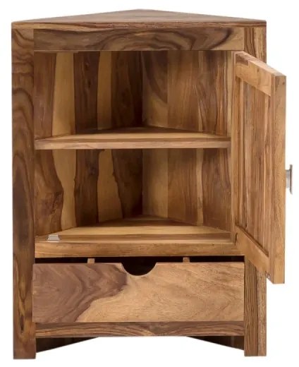 furniture-nabytek.cz - Masívna kúpeľňová skrinka Lagos z palisandru, lakovaná, hnedá – 60×32×80 cm