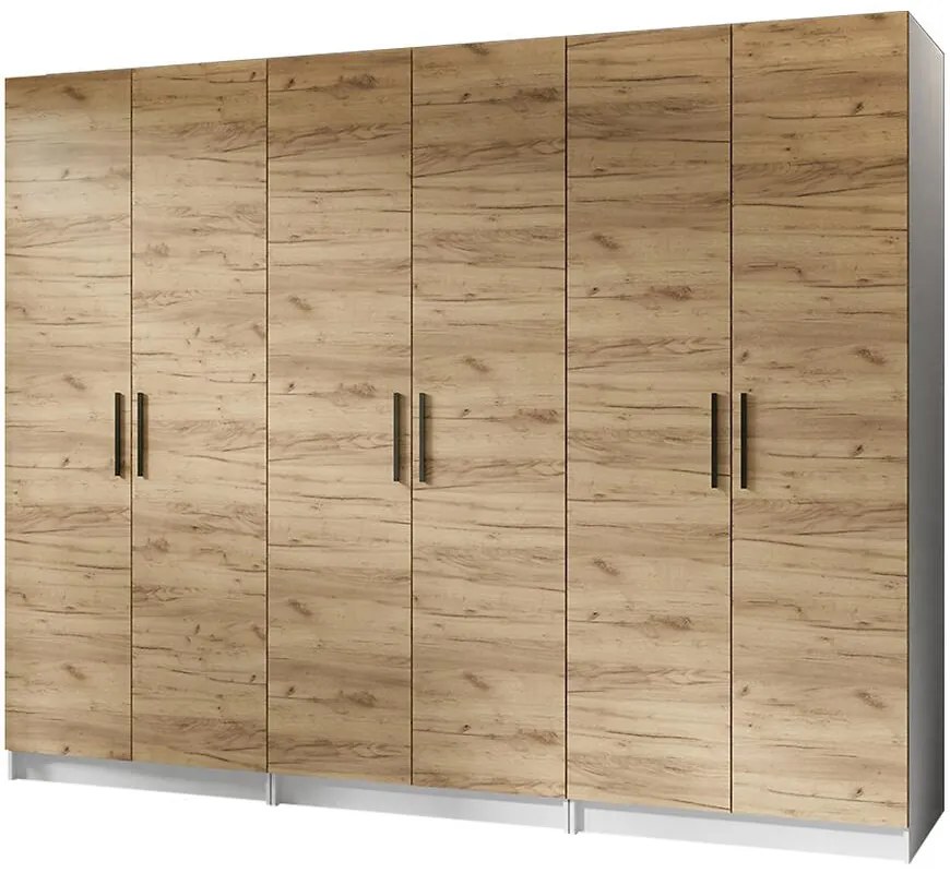 Skriňa X3 Gold 2d Biela/Dub Craft Zlatý