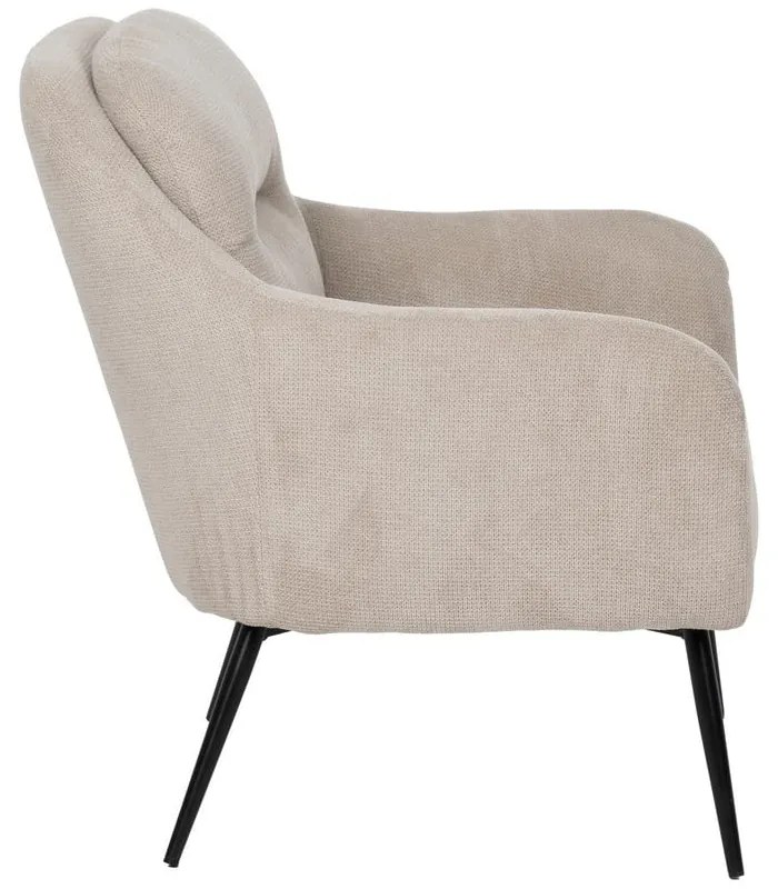 Béžové ženilkové kreslo Classic – Ixia