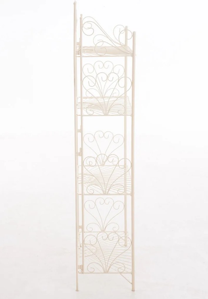 Kovová polica regál Maia - Krémová