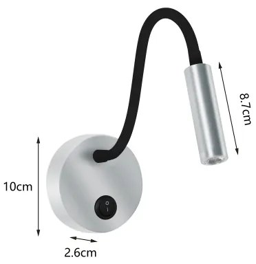 Brilagi - LED Flexibilná nástenná lampa MAYA LED/3W/230V 4000K strieborná