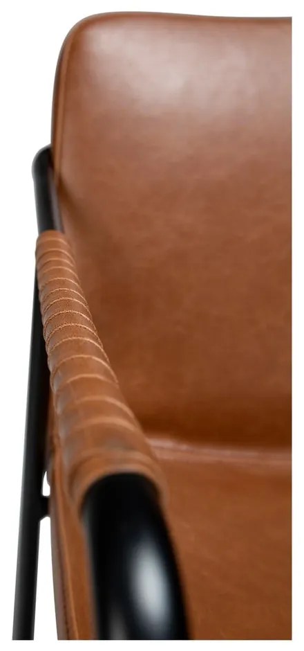 Hnedá jedálenská stolička z imitácie kože DAN-FORM Denmark Boto