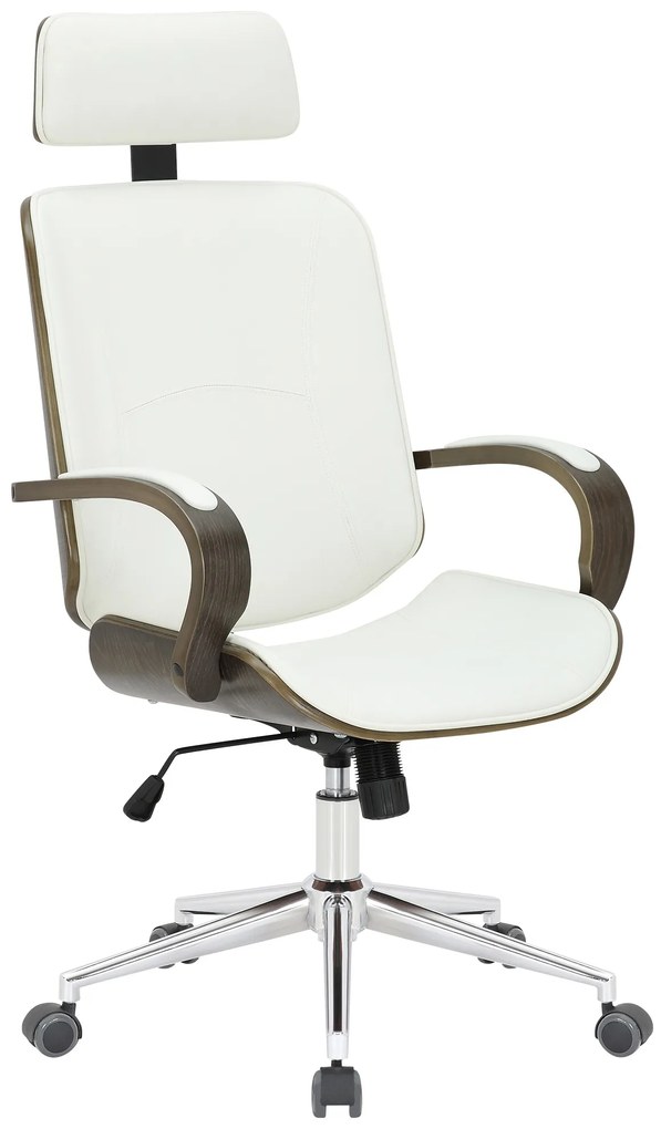 Design-Shop Kancelárska stolička Dayton - drevo sivé - Biela