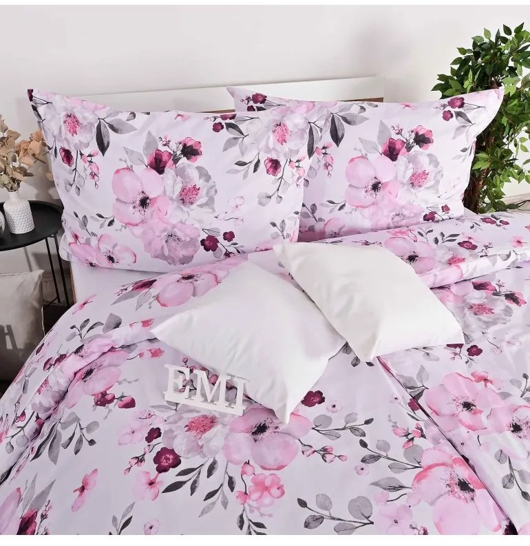 Obliečky Nelly satén EMI, Štandardný set jednolôžko obsahuje 1x 140x200 + 1x 70x90