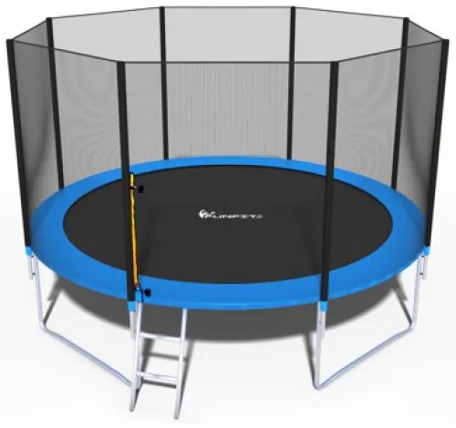 FunFit Záhradná trampolína pre deti 374cm s vonkajšou sieťou a rebríkom