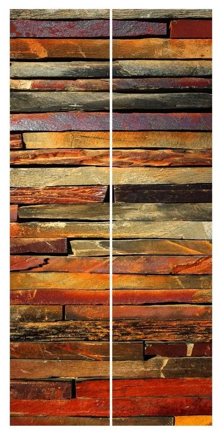 Súprava posuvnej záclony - Stack Of Planks -2 panely