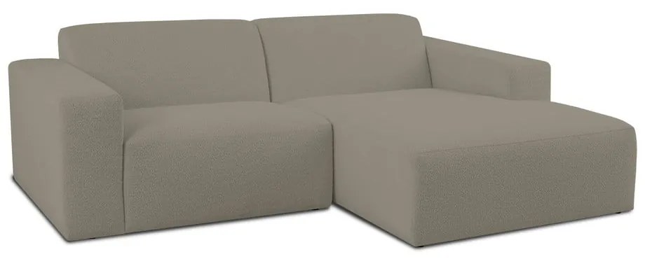 Svetlohnedá rohová pohovka z textílie buklé (pravý roh) Roxy – Scandic