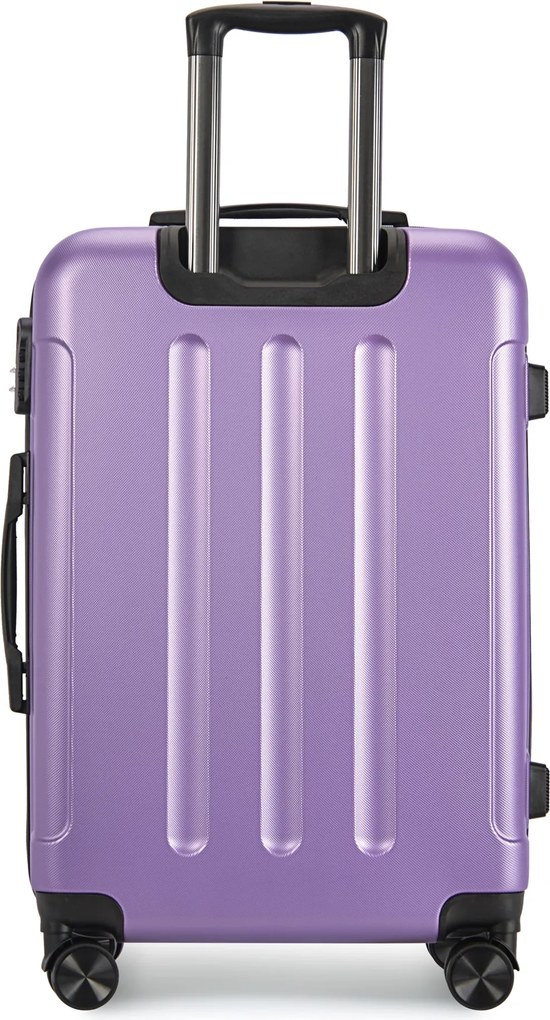 Stredný kufor so 4 kolieskami 65x44,5x27 cm, veľkosť M, ružovo fialová farba