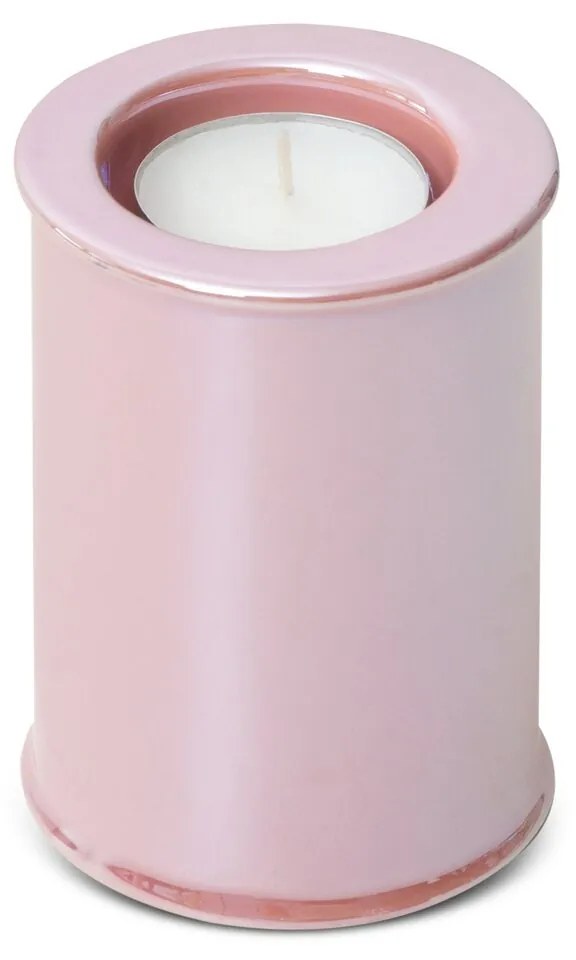 KERAMICKÝ SVIETNIK (FI) 7X10 CM RUŽOVÁ
