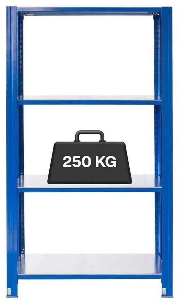 Bezskrutkový kovový regál T profil