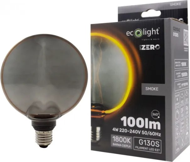 ECOLIGHT Dekoratívna LED žiarovka E27 4W 100lm G130 - rada ZERO