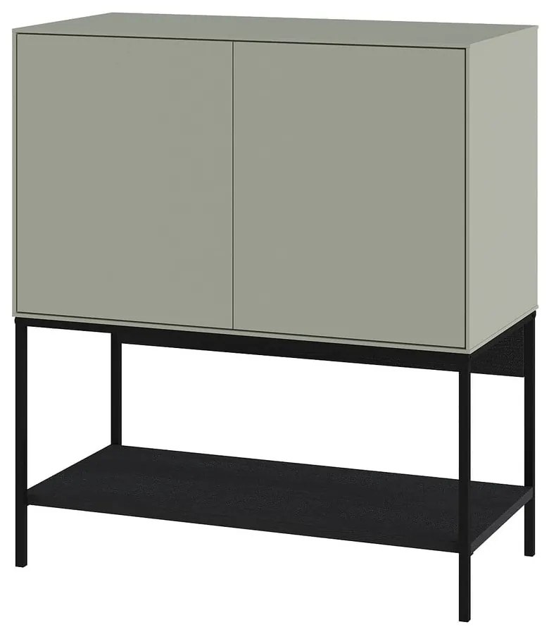 Zeleno-čierna skrinka 80x90x40 cm Amira – Marckeric