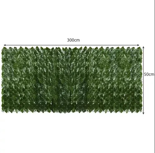 Živý plot na balkón - 300 x 50 cm - umelý