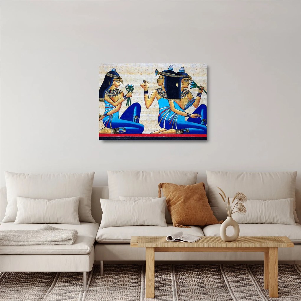 Sklenený obraz - Egyptské maľby (70x50 cm)