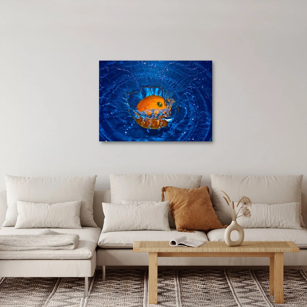 Obraz - pomaranč vo vode (70x50 cm)