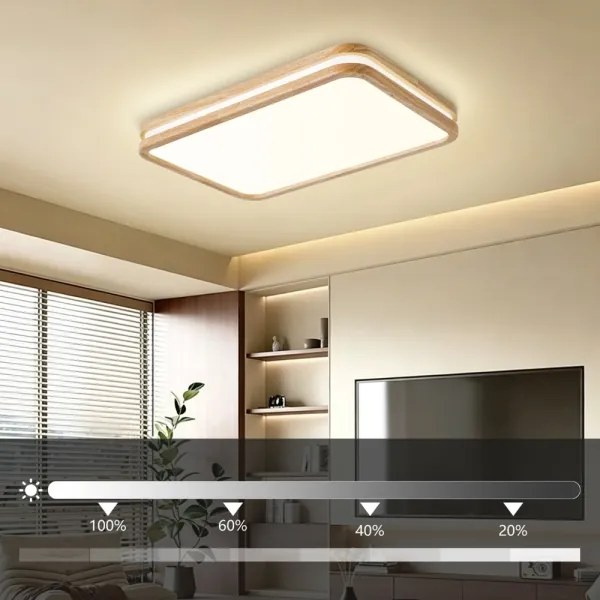 Brilagi - stmievané LED svietidlo MOLINA SQUARE LED/54W/230V dub 60x40 cm + DO