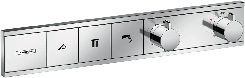 Hansgrohe RainSelect, batéria pod omietku na 3 spotrebiče, chrómová, HAN-15381000