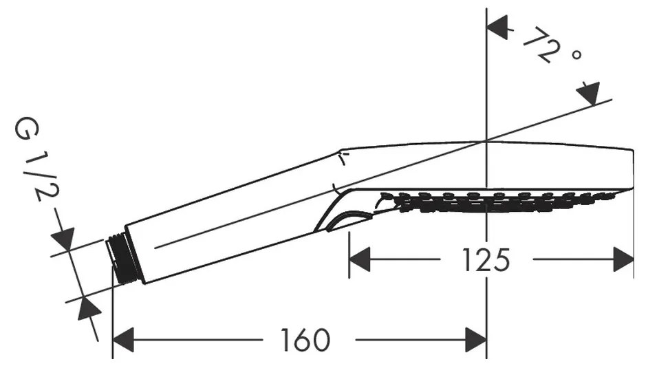 Hansgrohe Raindance Select S, ručná sprcha 120 3jet, čierna matná, HAN-26530670