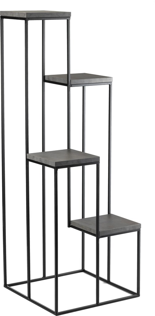 STOJAN NA KVETINÁČ KASKADA 110X40X40 CM ČIERNA/SIVÁ