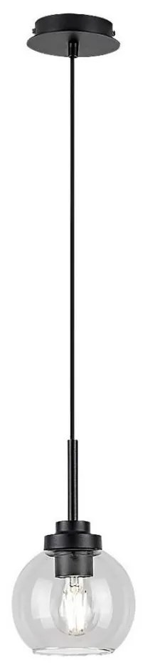 Rabalux 75006 - Kúpeľňový luster na lanku TIRINA 1xE27/15W/230V čierna IP44