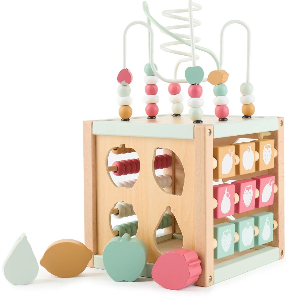 Bieco - Motorická kocka s labyrintom - berry