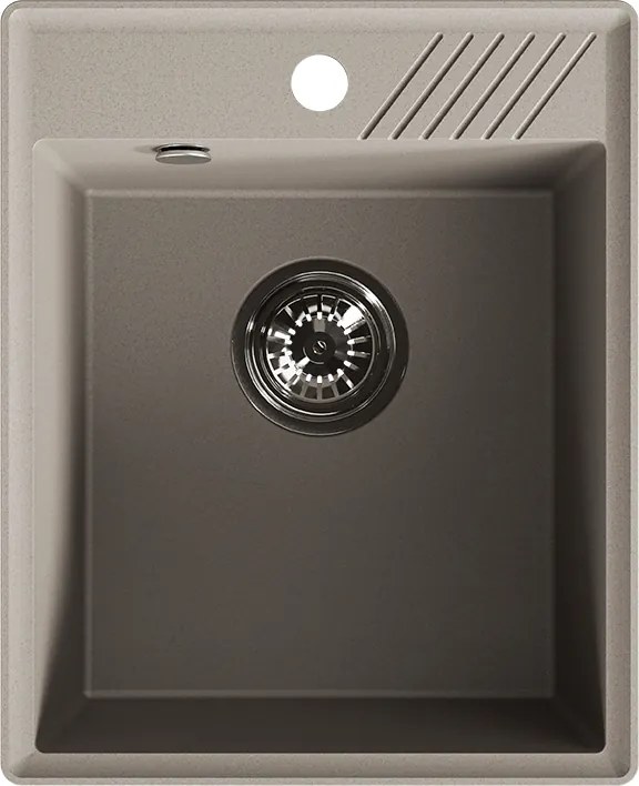 Laveo Hub, 1-komorový granitový drez 394x485x204 mm, béžová, LAV-SPH_410Y