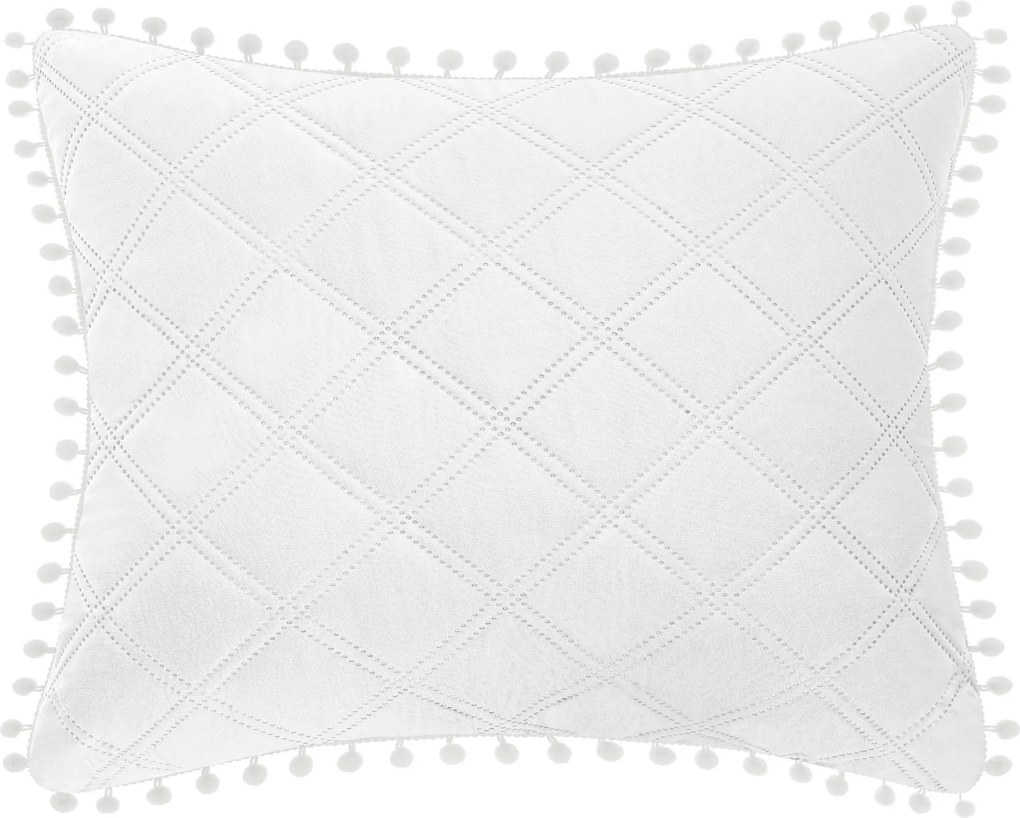 Obliečka na vankúš POMPOO biela Rozmer: 45x45 cm