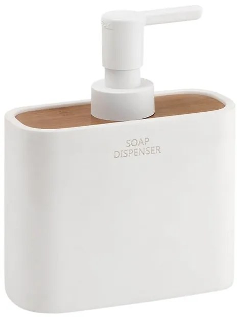 Gedy Gedy, NINFEA dávkovač mydla na postavenie, biela matná/bambus, 138002