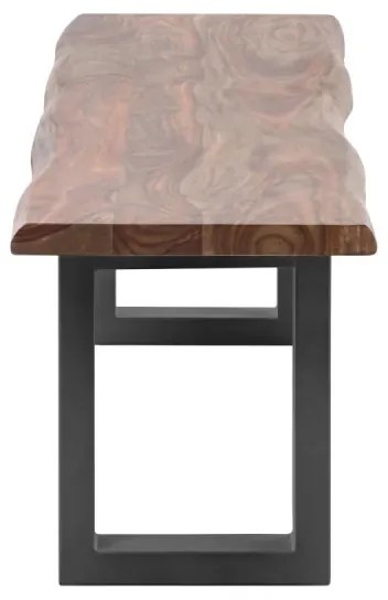 furniture-nabytek.cz - Masívna lavica Bullwer z palisandru, lakovaná, hnedá – 160×40 cm